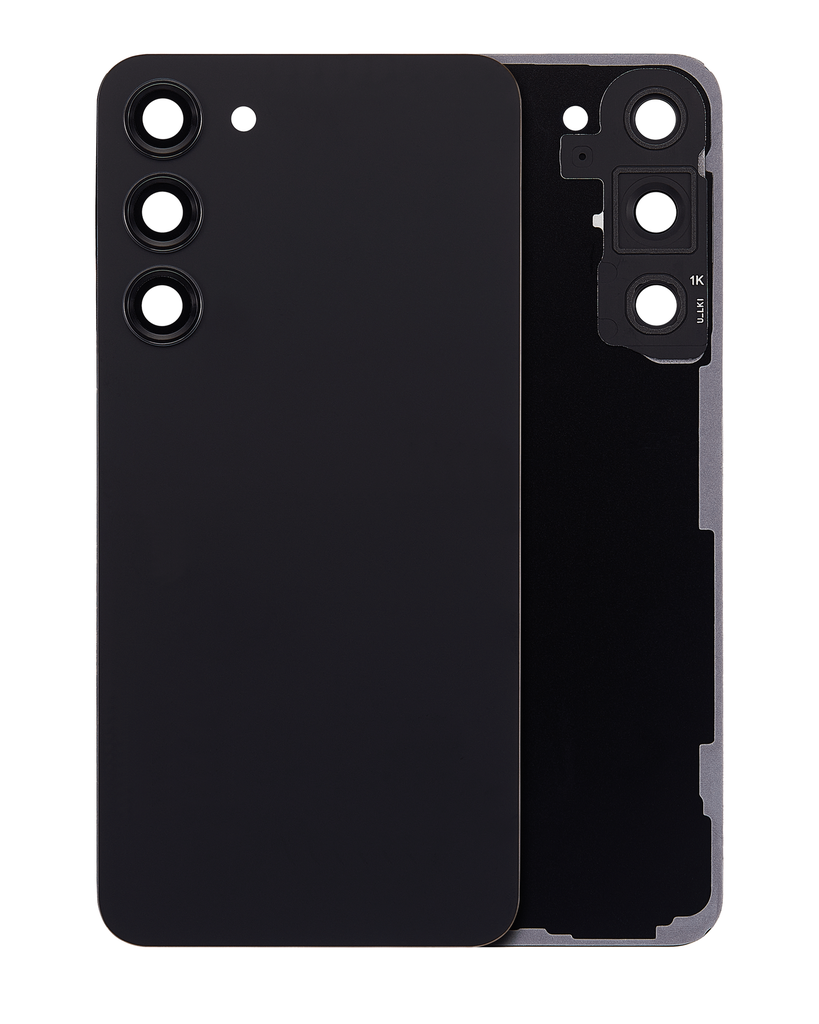 Back Cover Glass With Camera Lens Compatible For Samsung Galaxy S23 Plus (Service Pack) (Phantom Black)
