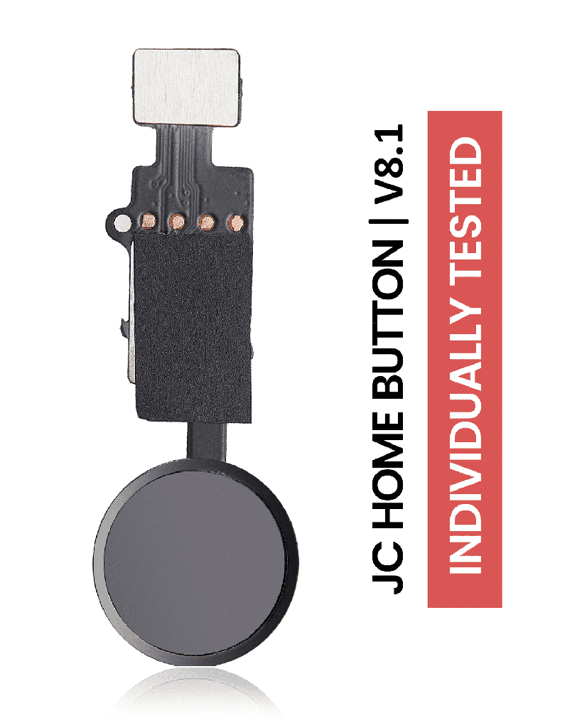 Home Button Solution Compatible For iPhone 7 / 7 Plus / 8 / 8 Plus / SE (2020) / SE (2022) (Jet / Matte Black) (Version 8.1 / JC / Individually Tested For Functionality)