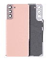 Back Cover Glass With Camera Lens Compatible For Samsung Galaxy S21 Plus (No Logo) (Aftermarket Plus) (Phantom Pink)