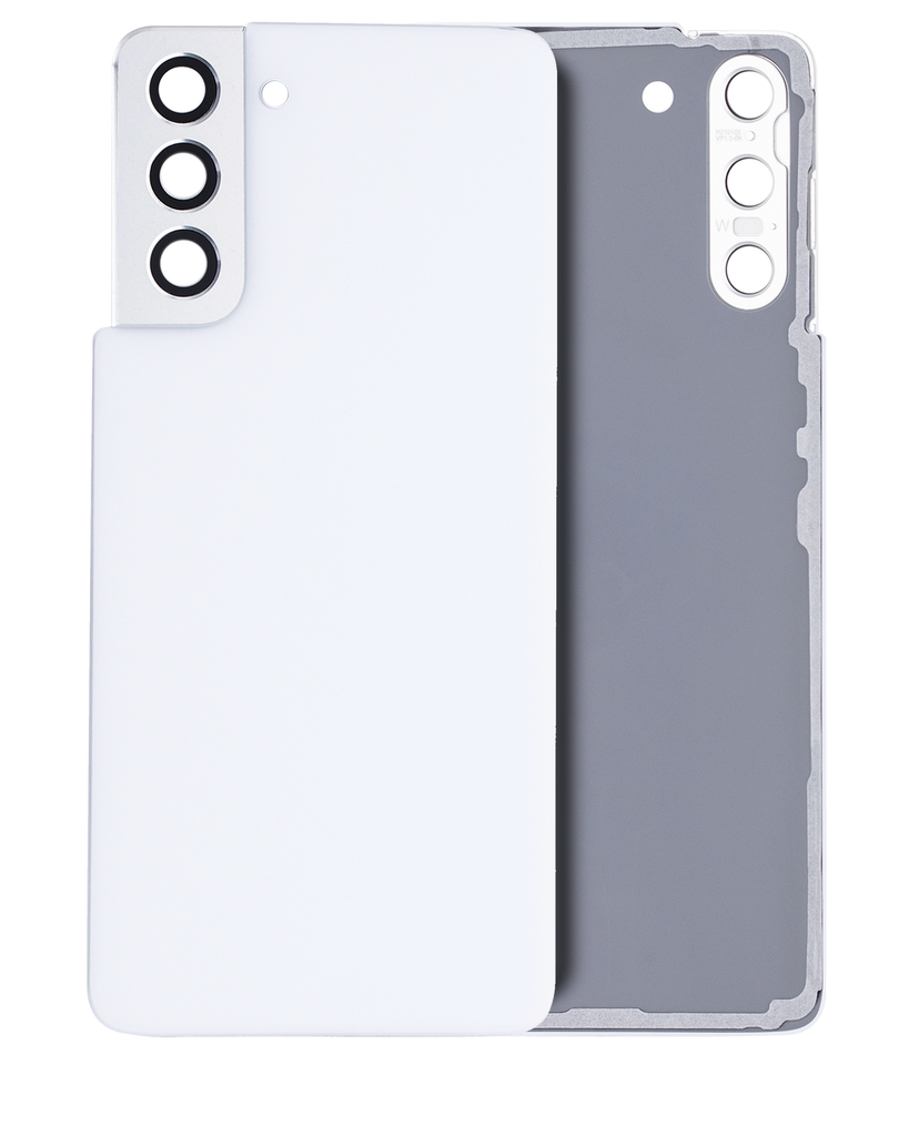 Back Cover Glass With Camera Lens Compatible For Samsung Galaxy S21 5G (Service Pack) (Phantom White)