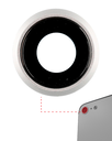 Back Camera Lens With Bracket &amp; Bezel Compatible For iPhone 8 / SE (2020) / SE (2022) (Aftermarket Plus) (Silver) (10 Pack)