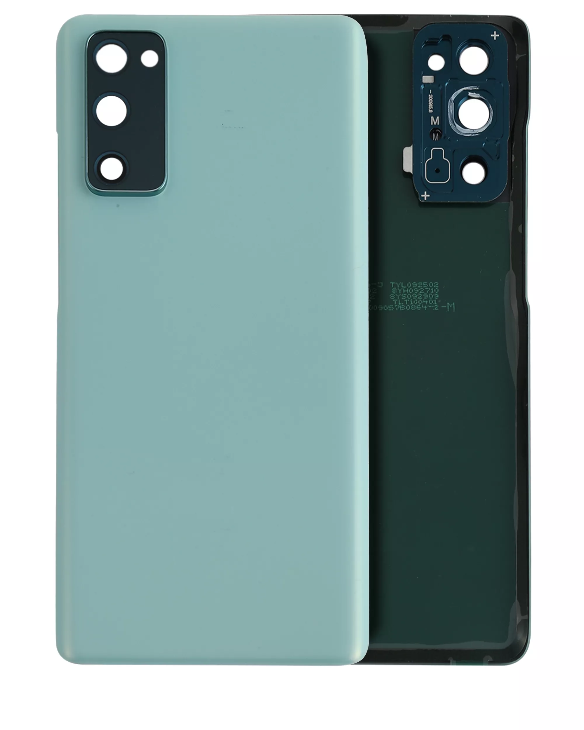 Back Cover Glass With Camera Lens Compatible For Samsung Galaxy S20 FE (Service Pack) (Cloud Mint)