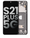 OLED Assembly With Frame Compatible For Samsung Galaxy S21 Plus 5G (Used OEM Pull: Grade A) (Phantom Black)