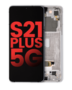 OLED Assembly With Frame Compatible For Samsung Galaxy S21 Plus 5G (Aftermarket Plus) (Phantom Silver)