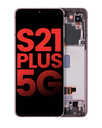 OLED Assembly With Frame Compatible For Samsung Galaxy S21 Plus 5G (Aftermarket Plus) (Phantom Violet / Pink / Gold)