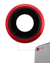 Back Camera Lens With Bracket &amp; Bezel Compatible For iPhone 8 / SE (2020) / SE (2022) (Red) (10 Pack) (Real Sapphire l Premium)