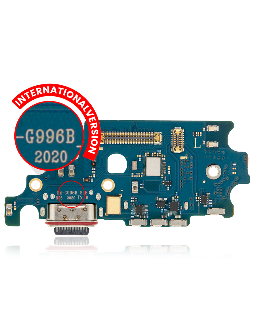 Charging Port Board With Sim Card Reader Compatible For Samsung Galaxy S21 Plus (G996B) (International Version)