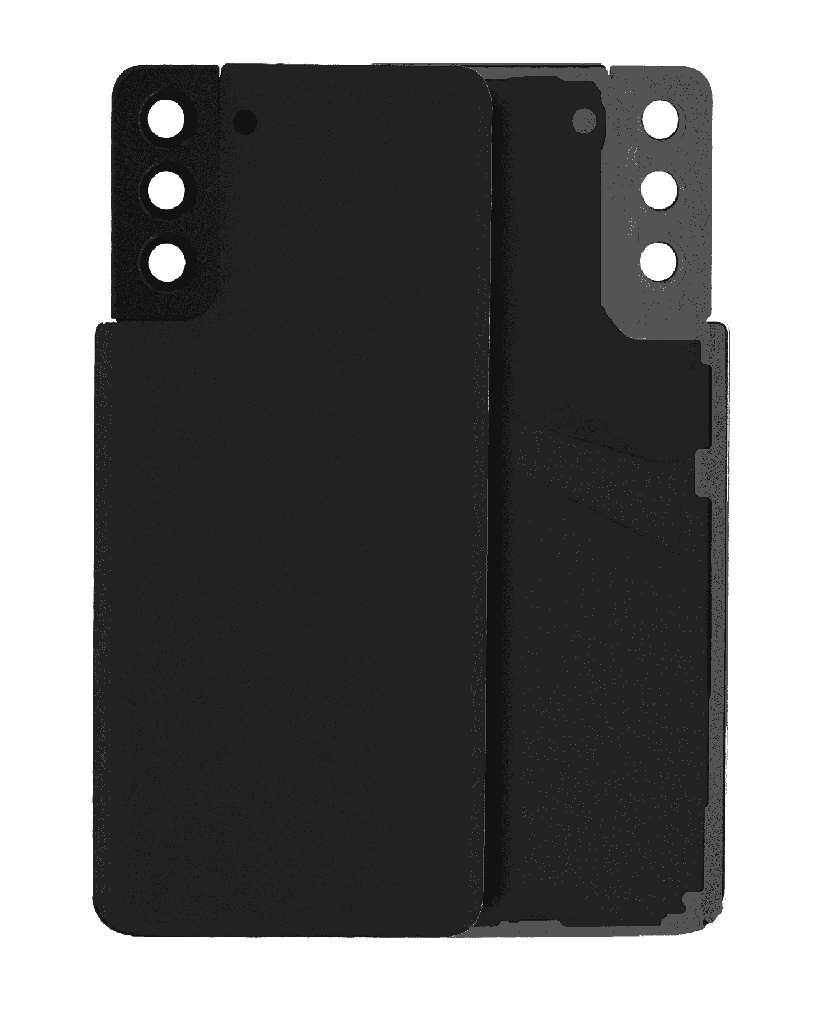 Back Cover Glass With Camera Lens Compatible For Samsung Galaxy S21 Plus (No Logo) (Aftermarket Plus) (Phantom Black)