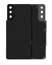 Back Cover Glass With Camera Lens Compatible For Samsung Galaxy S21 Plus (No Logo) (Aftermarket Plus) (Phantom Black)
