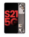 OLED Assembly With Frame Compatible For Samsung Galaxy S21 5G (Aftermarket Plus) (Phantom Gray)