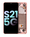 OLED Assembly With Frame Compatible For Samsung Galaxy S21 5G (Service Pack) (Phantom Pink)