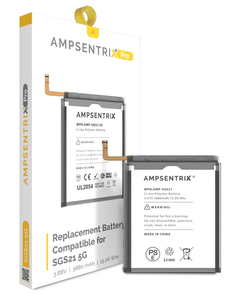 Replacement Battery Compatible For Samsung Galaxy S21 5G (EB-BG991ABY) (AmpSentrix Pro)
