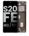 OLED Assembly With Frame Compatible For Samsung Galaxy S20 FE 4G / 5G (Used OEM Pull: Grade A) (Cloud White)