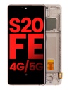OLED Assembly With Frame Compatible For Samsung Galaxy S20 FE 4G / 5G (Aftermarket Plus) (Cloud Orange)