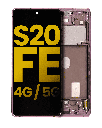 OLED Assembly With Frame Compatible For Samsung Galaxy S20 FE 4G / 5G (Refurbished) (Cloud Lavender)