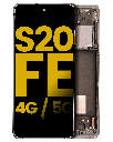 OLED Assembly With Frame Compatible For Samsung Galaxy S20 FE (5G Only) (Refurbished) (Cloud White) (R8 Version)