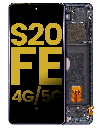 OLED Assembly With Frame Compatible For Samsung Galaxy S20 FE (5G Only) (Refurbished) (Cloud Navy) (R8 Version)