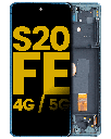 OLED Assembly With Frame Compatible For Samsung Galaxy S20 FE (5G Only) (Refurbished) (Cloud Mint) (R8 Version)