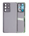 Back Cover Glass With Camera Lens Compatible For Samsung Galaxy S20 Ultra (No Logo) (Aftermarket Plus) (Cosmic Gray)
