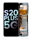 OLED Assembly With Frame Compatible For Samsung Galaxy S20 Plus 5G (Service Pack) (Cloud Blue)