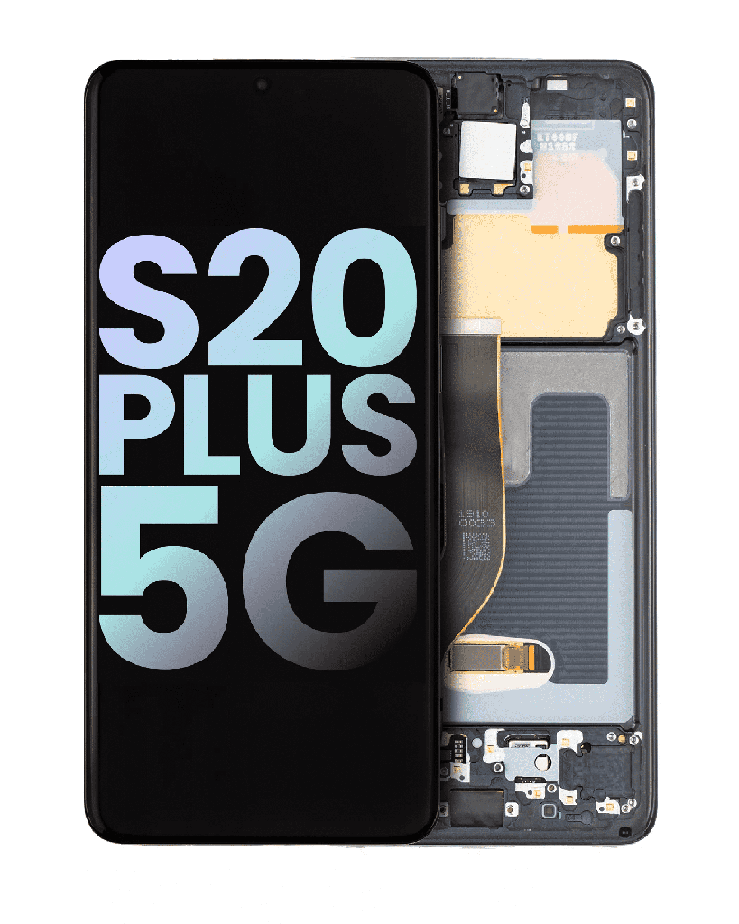 OLED Assembly With Frame Compatible For Samsung Galaxy S20 Plus 5G (Service Pack) (Cosmic Black)