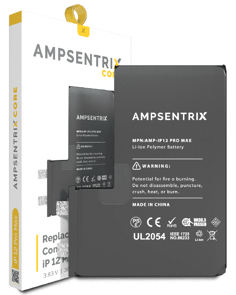Replacement Battery Core Compatible For iPhone 12 Pro Max (Spot Welding Required) (AmpSentrix Core)