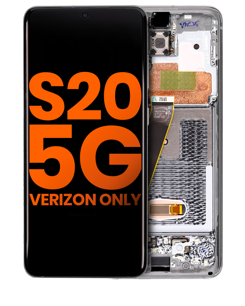 OLED Assembly With Frame Compatible For Samsung Galaxy S20 5G (Verizon 5G UW Frame Only) (Blemish: Grade D) (Cosmic Gray)