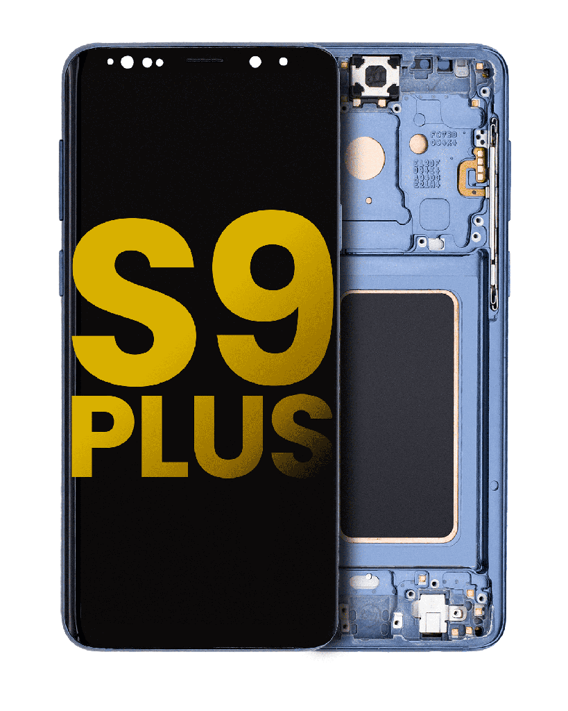 OLED Assembly With Frame Compatible For Samsung Galaxy S9 Plus (Refurbished) (Coral Blue)