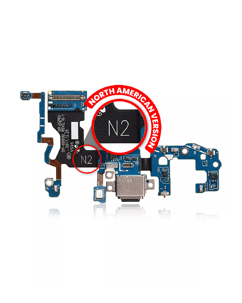 Charging Port With Flex Cable Compatible For Samsung Galaxy S9 (G960U) (US Version) (Service Pack)