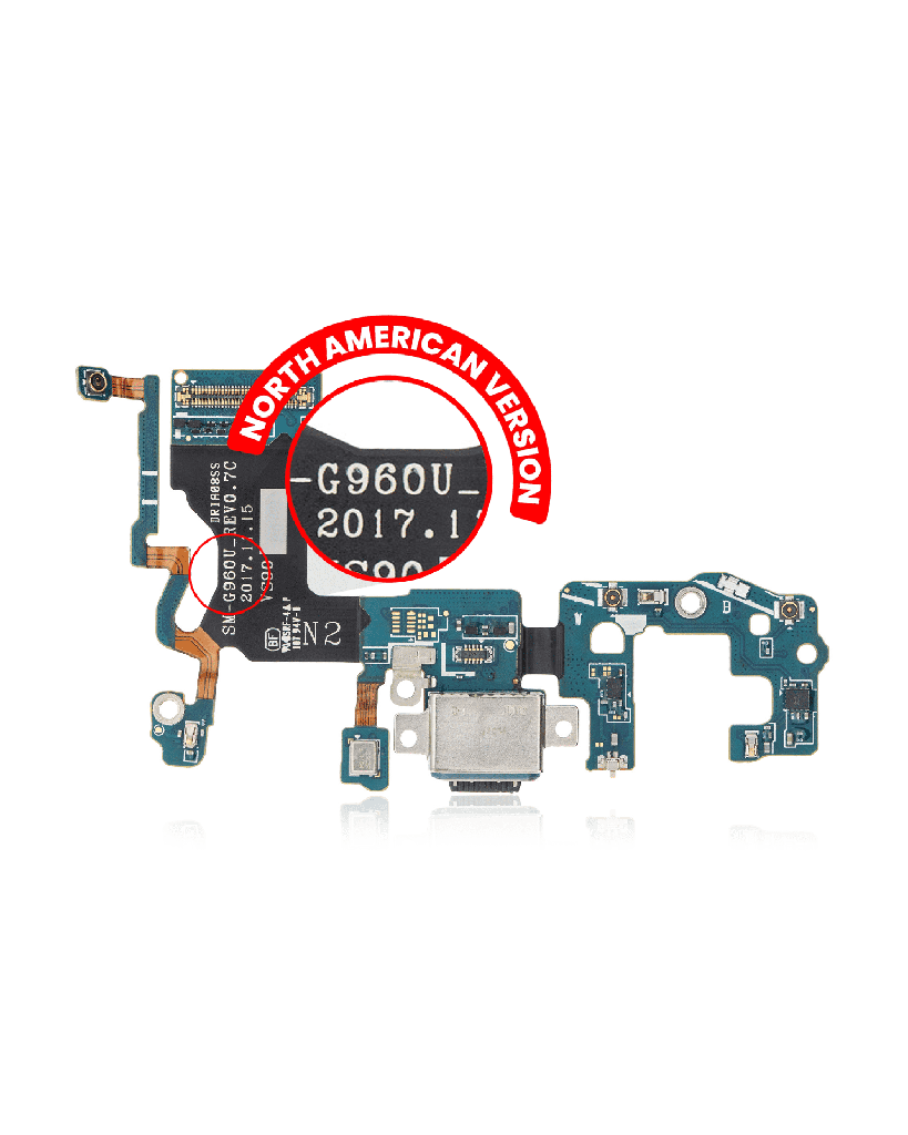 Charging Port With Flex Cable Compatible For Samsung Galaxy S9 (G960U) (US Version)