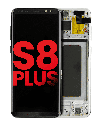 OLED Assembly With Frame Compatible For Samsung Galaxy S8 Plus (Aftermarket Plus) (Arctic Silver)