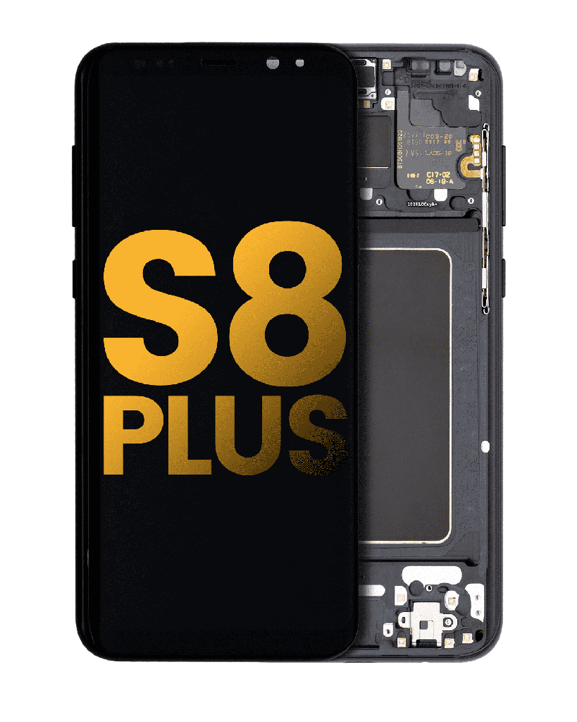 OLED Assembly With Frame Compatible For Samsung Galaxy S8 Plus (Refurbished) (Midnight Black)