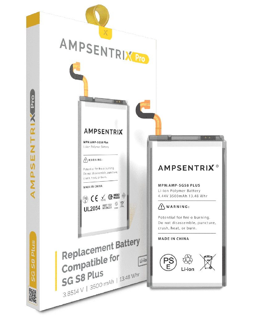 Replacement Battery Compatible For Samsung Galaxy S8 Plus (AmpSentrix Pro)