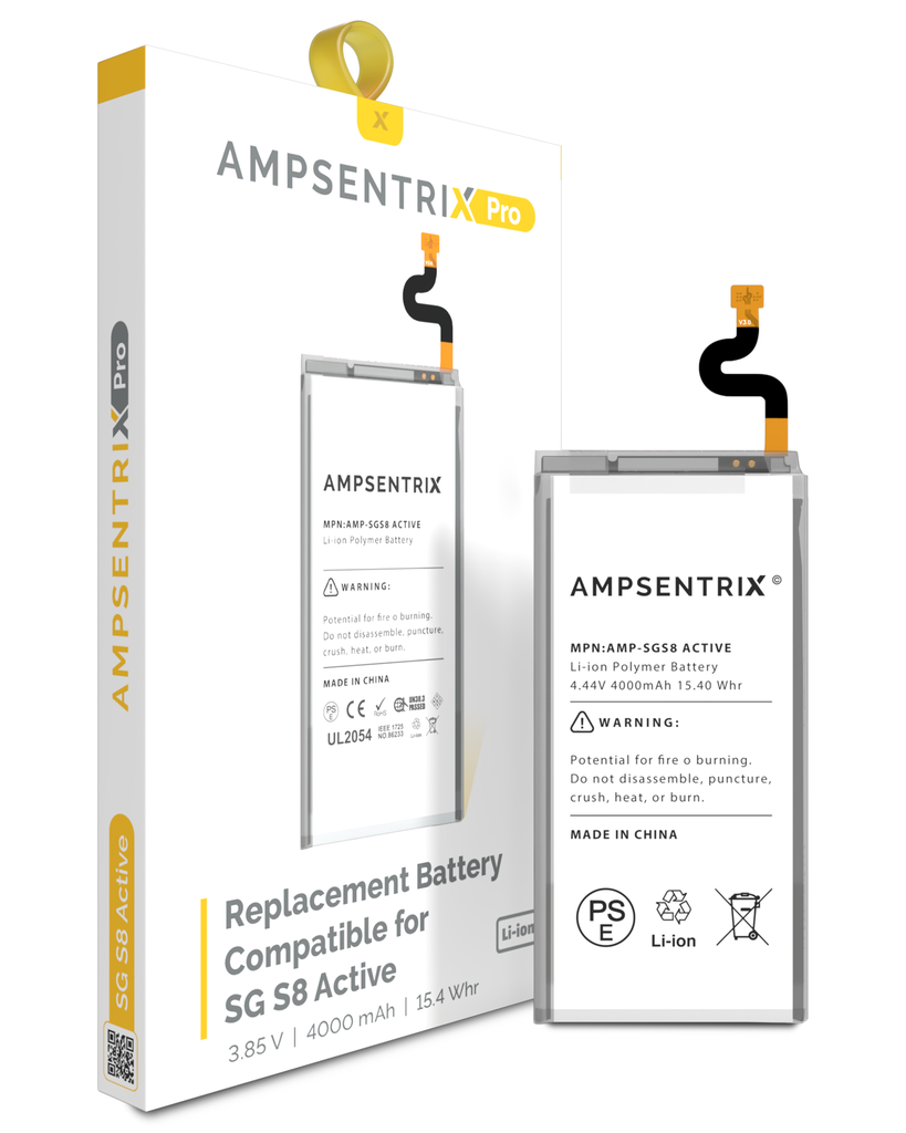 Replacement Battery Compatible For Samsung Galaxy S8 Active (AmpSentrix Pro)