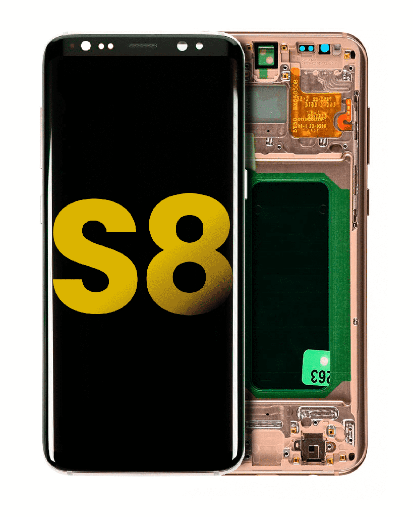 OLED Assembly With Frame Compatible For Samsung Galaxy S8 (Refurbished) (Maple Gold)