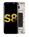 OLED Assembly With Frame Compatible For Samsung Galaxy S8 (Refurbished) (Arctic Silver)