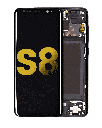 OLED Assembly With Frame Compatible For Samsung Galaxy S8 (Refurbished) (Midnight Black)