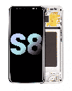 OLED Assembly With Frame Compatible For Samsung Galaxy S8 (Service Pack) (Arctic Silver)