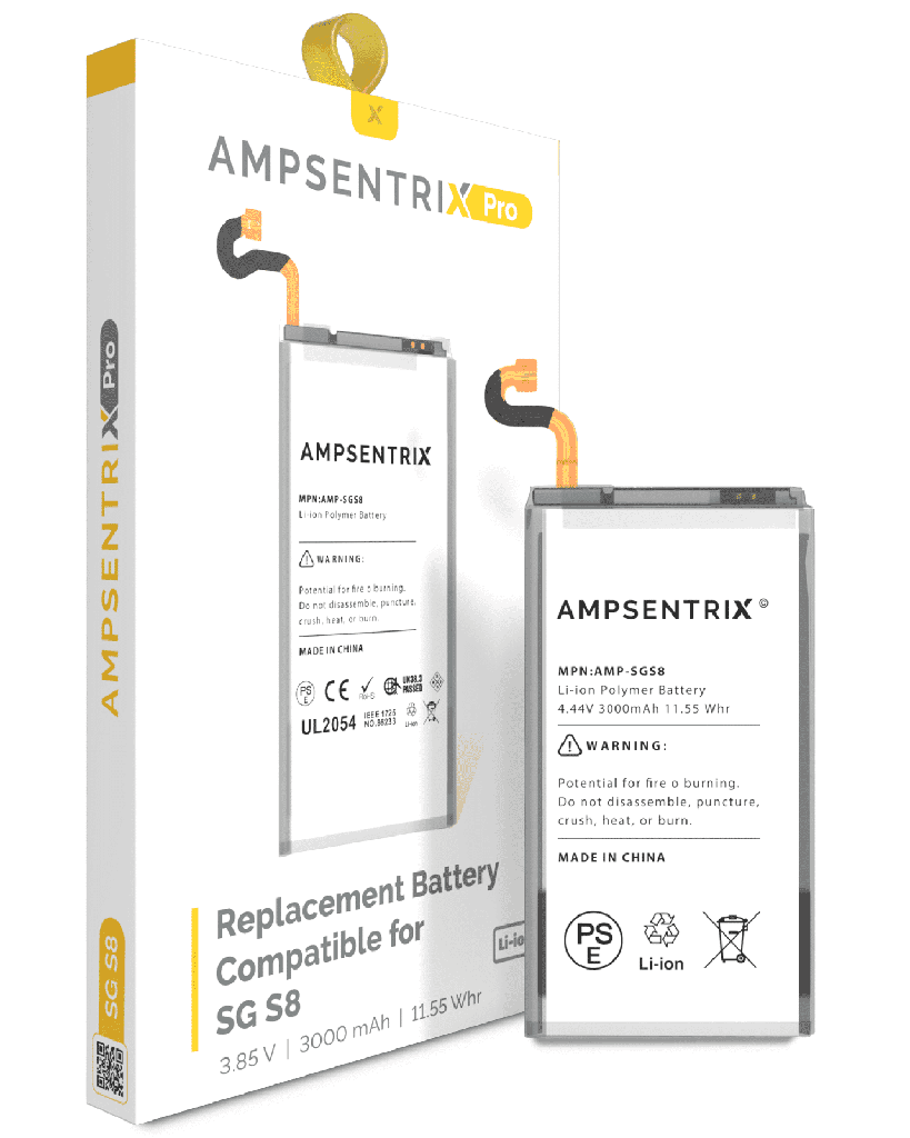Replacement Battery Compatible For Samsung Galaxy S8 (AmpSentrix Pro)