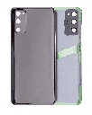 Back Cover Glass With Camera Lens Compatible For Samsung Galaxy S20 (No Logo) (Aftermarket Plus) (Cosmic Black)
