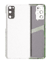 Back Cover Glass With Camera Lens Compatible For Samsung Galaxy S20 (No Logo) (Aftermarket Plus) (Cloud White)