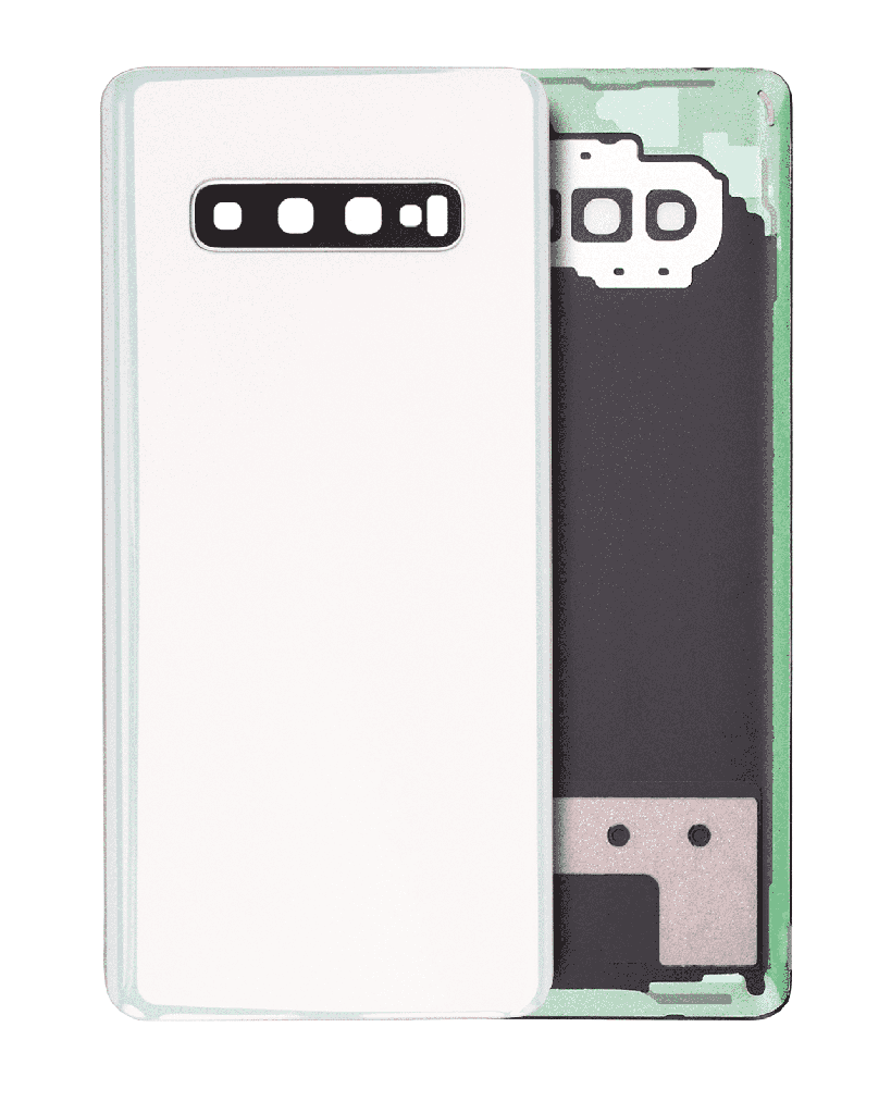 Back cover Glass With Camera Lens Compatible For Samsung Galaxy S10 Plus (Service Pack) (Ceramic White)