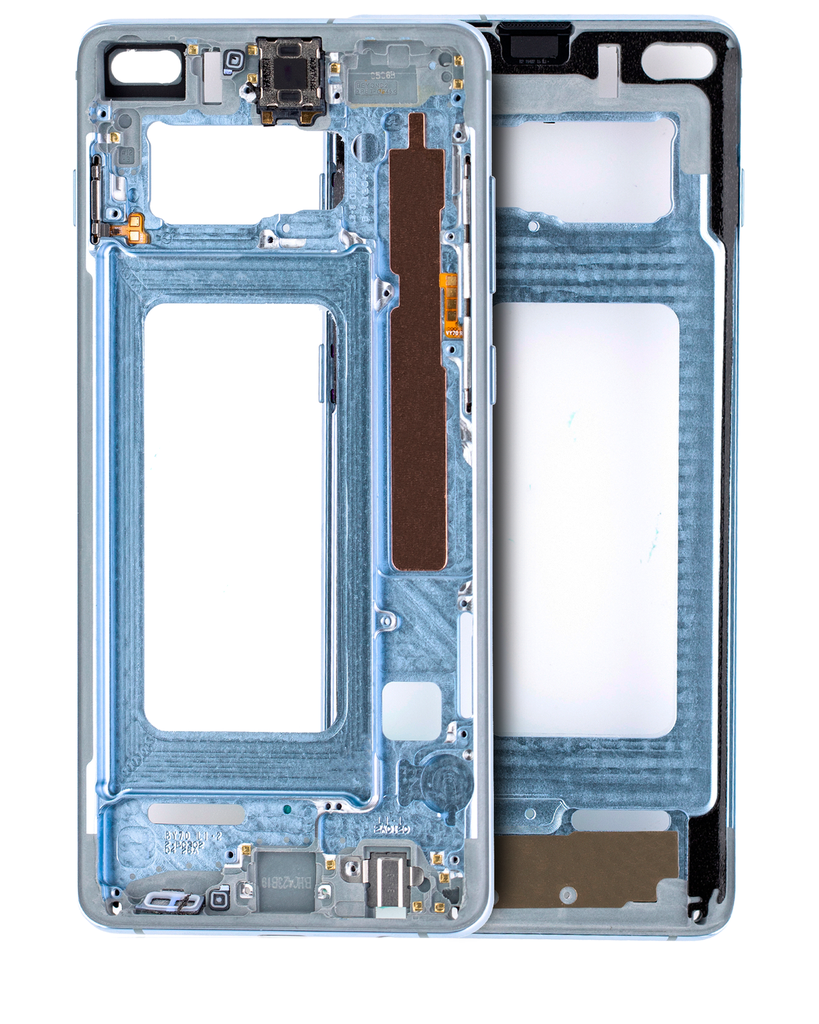 Mid-Frame Housing Compatible For Samsung Galaxy S10 Plus (With Small Parts) (Prism Blue)
