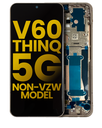 OLED Assembly With Frame Compatible For LG V60 ThinQ 5G (Non-Verizon 5G UW Frame) (Refurbished) (Classy Blue / Gold Frame)