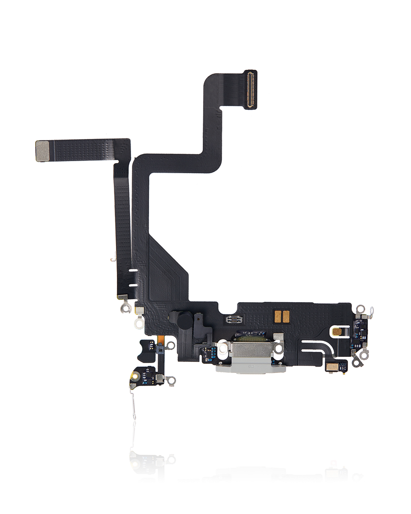 Charging Port Flex Cable Compatible For iPhone 14 Pro (Premium) (Silver)