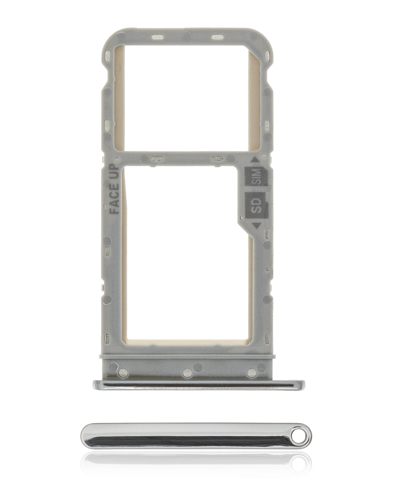 Sim Card Tray Compatible For Motorola Moto G Fast (XT2045/2020) (Genuine OEM) (Holo White)