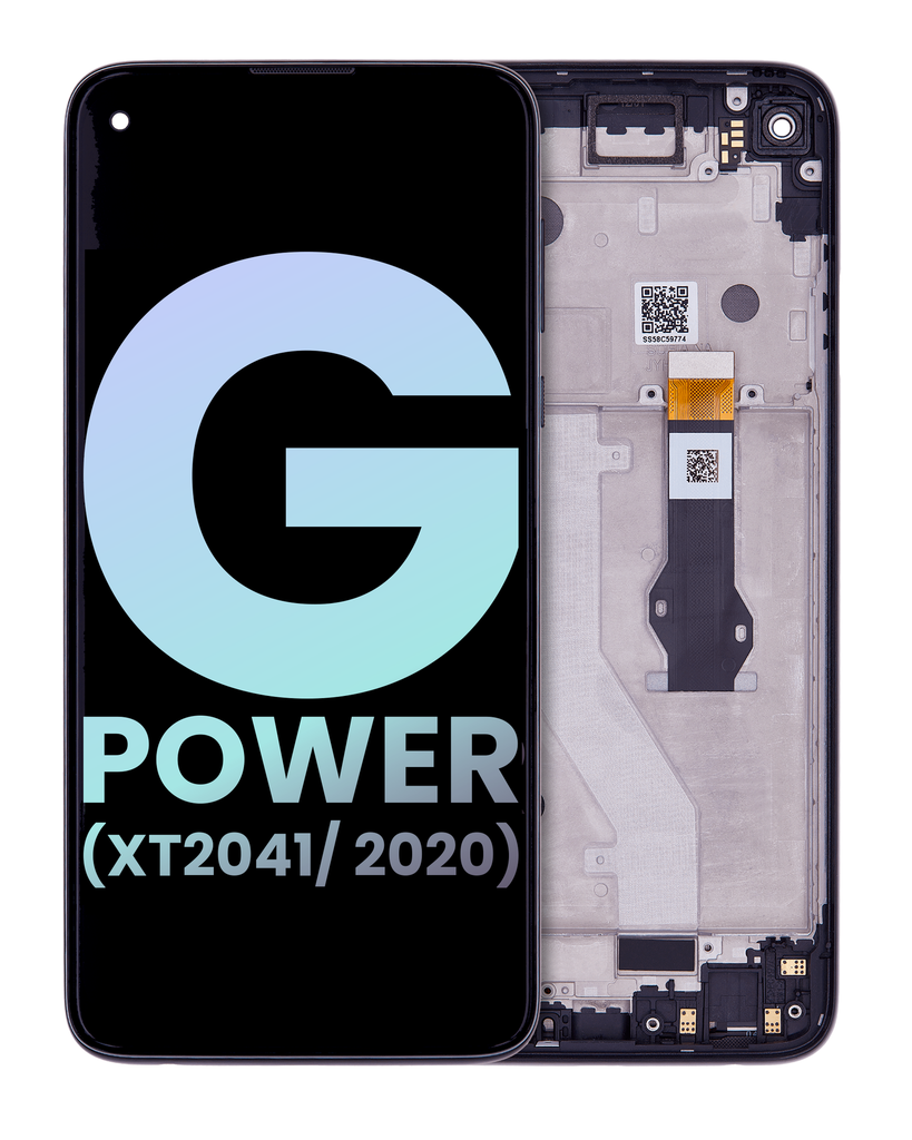 LCD Assembly With Frame Compatible For Motorola Moto G Power (XT2041/ 2020) (Genuine OEM) (Vulcan)
