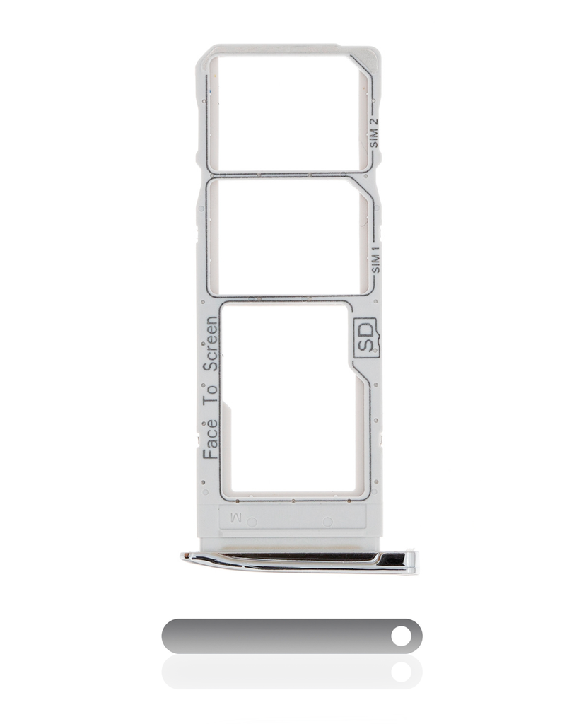 Dual Sim Card Tray Compatible For Motorola Moto G7 (XT1962/2019)/G7 Plus (XT1965-2/2019) (Silver)