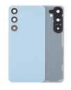 Back Cover Glass With Camera Lens Compatible For Samsung Galaxy S24 Plus 5G (No Logo) (Aftermarket Plus) (Sapphire Blue)