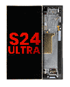 OLED Assembly With Frame Compatible For Samsung Galaxy S24 Ultra (Aftermarket Plus) (Titanium Black)